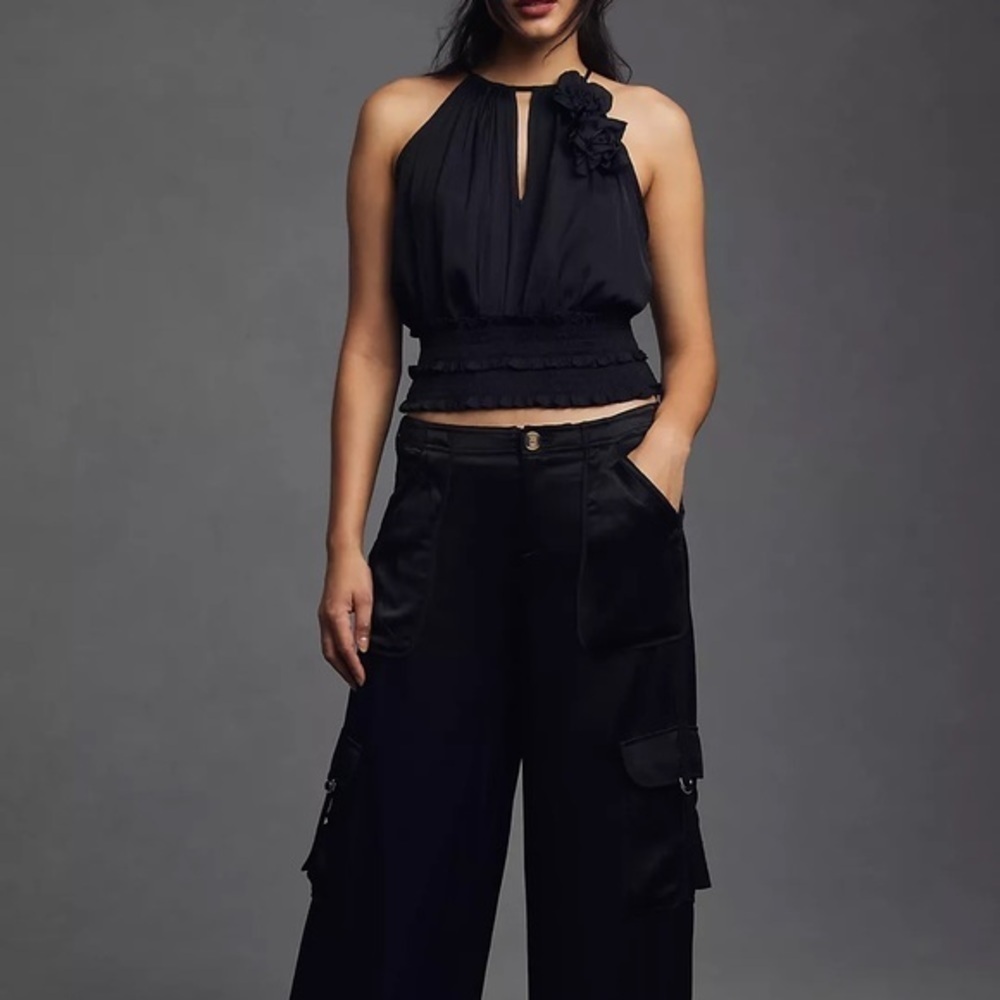 Anthropologie Floral Halter Top - Picture 2 of 5